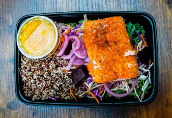 Veggie Power Bowl with Salmon GF